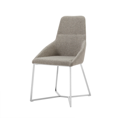 Stark Modern Light Grey Fabric Dining Chair (Set of 2) Grey Dining Chair 73600Z VGEWF3209AA