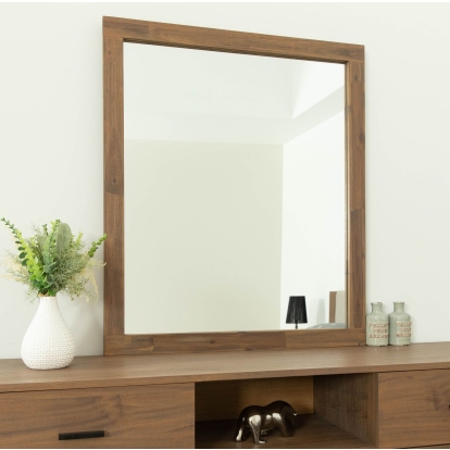 Nova Domus Fantasia Contemporary Walnut Mirror Walnut Mirror 78215 VGWDHL-W04-MIR-LTWLT