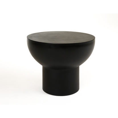 Modrest Fate Modern Black Concrete End Table Black End Table 81851 VGGR-614055-BLK