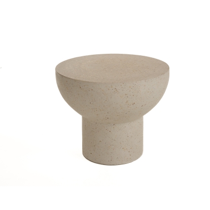 Modrest Fate Modern Terrazzo Concrete End Table Beige End Table 81852 VGGR-614055-TER