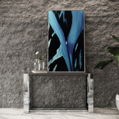 Modrest Fauna Modern Grey Elm & Stainless Steel Console Table Grey Console Table 77967 VGBBBN-2X-GRY