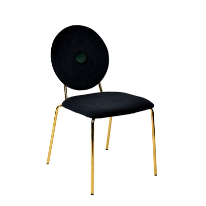 LA Furniture Justine Modern Black & Green Velvet Dining Chair VGFHFDC8045-BLKGRN Contemporary Style by Vig Furnitrue Number 76011 Catch Home Goods