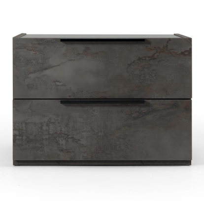 Nova Domus Ferrara Modern Volcano Oxide Grey Nightstand Grey Nightstand 77876 VGACFERRARA-NS