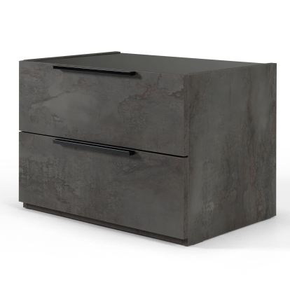 Nova Domus Ferrara Modern Volcano Oxide Grey Nightstand Grey Nightstand 77876 VGACFERRARA-NS