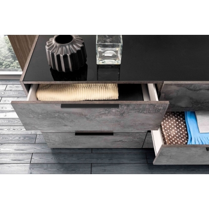 Nova Domus Ferrara Modern Volcano Oxide Grey Dresser Grey Dresser 77877 VGACFERRARA-DRS