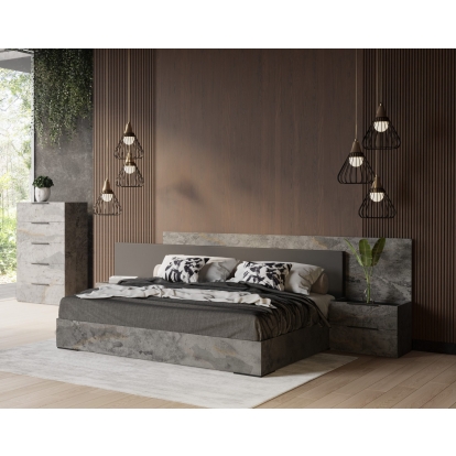 Nova Domus Ferrara Modern Volcano Oxide Grey Bedroom Set Grey Bedroom Set 81670|81671|81862 VGACFERRARA-SET