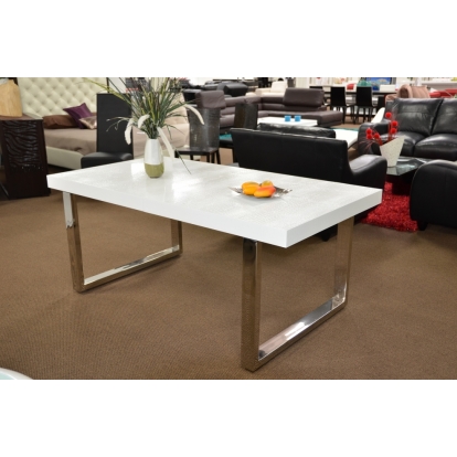 Skyline Modern Extend-able White Dining Table White Dining Table 12641 VGUNAC803-255