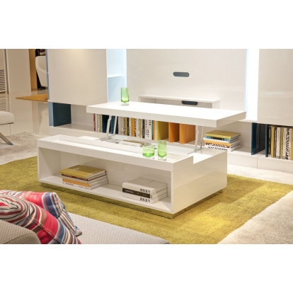 Nancy Modern White Coffee Table White Coffee Table 13317 VGWCP210A