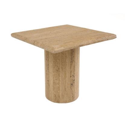 Modrest Fletcher Modern Travertine Marble 15" Tall End Table Beige End Table 82004 VGBR-SBA-4799