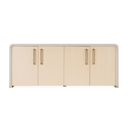 Modrest Florence Modern Beige Leatherette + Gold Buffet Beige Buffet 82707 VGVC-G2410-BGE