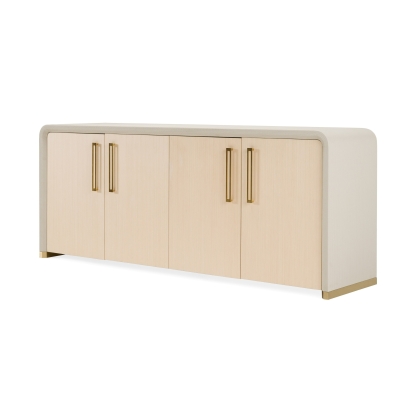 Modrest Florence Modern Beige Leatherette + Gold Buffet Beige Buffet 82707 VGVC-G2410-BGE
