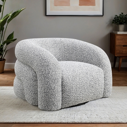 Furniture Of America Freja Contemporary Gray Swivel Chair Model FM-AC6003GY-SW