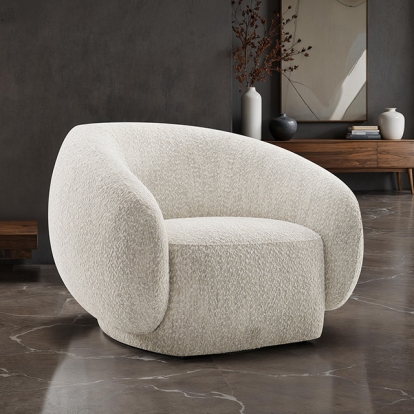 Furniture Of America Savino Contemporary Beige Swivel Chair Model FM-AC6004BG-SW