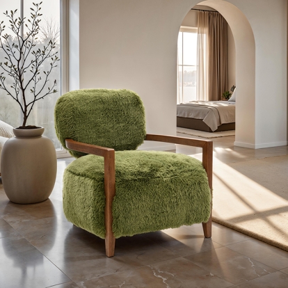 Furniture Of America Eramo Contemporary Green Accent Chair Model FM-AC6005GR-S