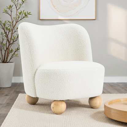 Furniture Of America Karey Contemporary White Accent Chair Model FM-AC6010WH