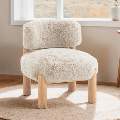 Furniture Of America Alcoba Contemporary Taupe Accent Chair Model FM-AC8019TP