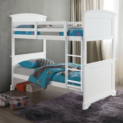 Furniture Of America Albano Transitional White Twin-Twin Bunk Bed Model FM-BK107WH-T-BED