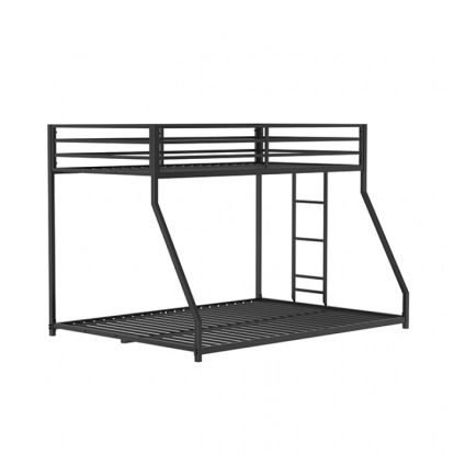 Furniture Of America Rothwell Contemporary Matte Black Twin-Full Metal Bunk Bed Model FM-BK1200BK-TF