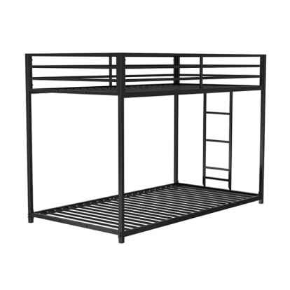 Furniture Of America Rothwell Contemporary Matte Black Twin-Twin Metal Bunk Bed Model FM-BK1200BK-TT