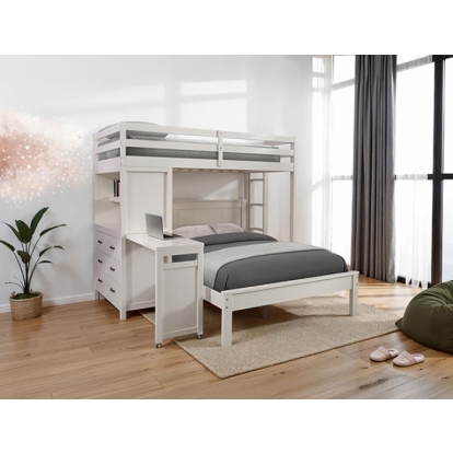 Furniture Of America Aludra Contemporary White Loft Bed Model FM-BK205WH-T-BED
