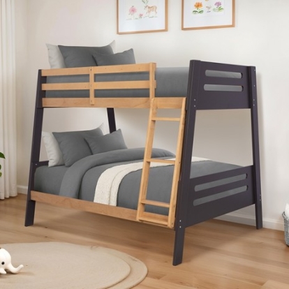 Furniture Of America Kallen Contemporary Engineered Wood, Pinewood Oak Twin/Full Bunk Bed | FM-BK206A-TF-BED