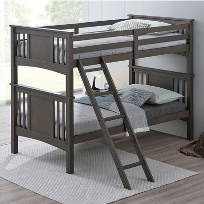 Furniture Of America Spring Creek Transitional Stain Gray Twin-Twin Bunk Bed Model FM-BK602TT-GY-BED