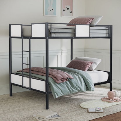 Furniture Of America Molton Contemporary Black Full-Full Metal Bunkbed Model FM-BK902BK-FF