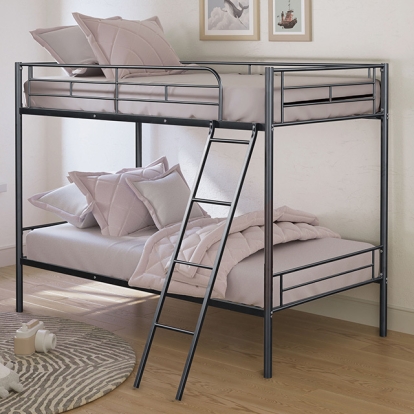 Furniture Of America Hector Contemporary Black Twin-Twin Metal Bunkbed Model FM-BK903BK-TT