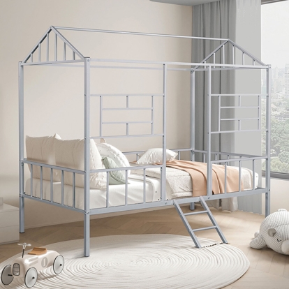 Furniture Of America Rhonda Contemporary Silver Twin Loft Bed Model FM-BK908SV-T