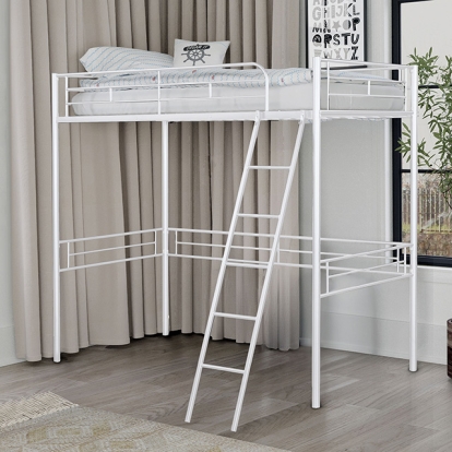Furniture Of America Myles Contemporary White Twin Loft Bed Model FM-BK910WH-T