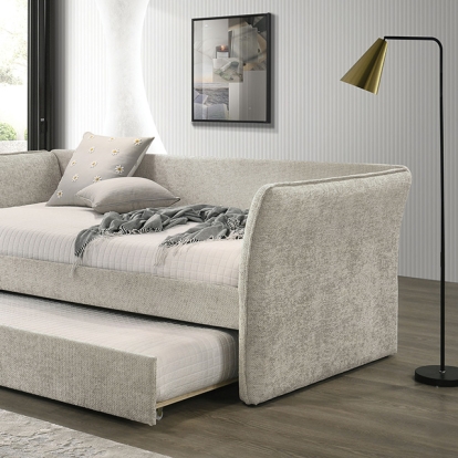 Furniture Of America Yuri Contemporary Beige Twin Daybed W- Trundle Model FM1203BG-BED