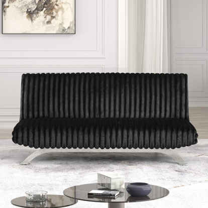 Furniture Of America Villeneuve Contemporary Black Futon Sofa Bed Model FM2906BK