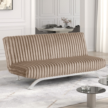 Furniture Of America Villeneuve Contemporary Taupe Futon Sofa Bed Model FM2906TP