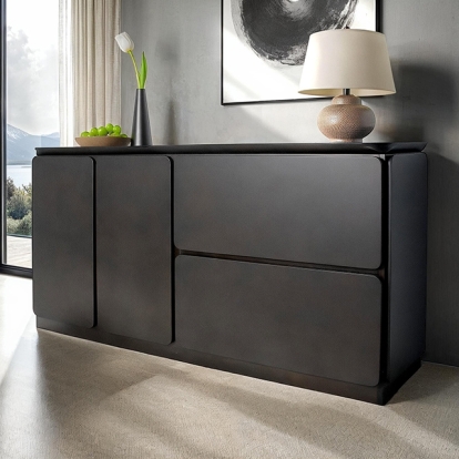 Furniture Of America Sargans Mid-Century Modern Black Sideboard Model FM30000BK-SV
