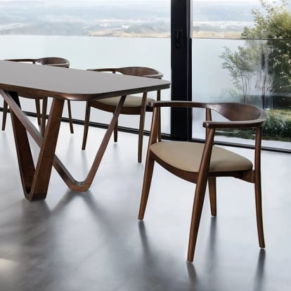 Furniture Of America Nordby Mid-Century Modern Rich Walnut Dining Table Model FM30001WN-T