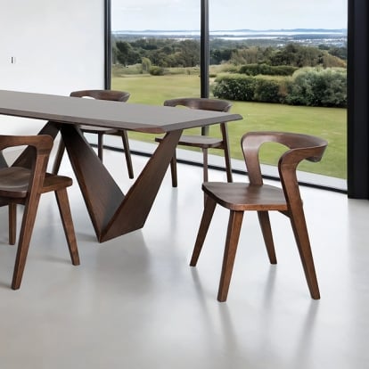 Furniture Of America Romont Mid-Century Modern Rich Walnut Dining Table Model FM30003WN-T