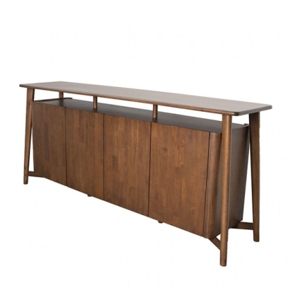 Furniture Of America Hadsten Mid-Century Modern Rich Walnut 4-Door Sideboard Model FM30004WN-SV-PK