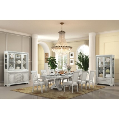Furniture Of America Stella Mia Traditional Ivory Hutch Buffet Model FM31000WH-HB-SET