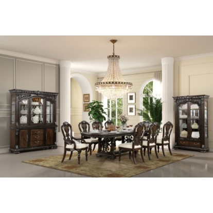 Furniture Of America Promenade Traditional Dark Brown Hutch And Buffet Model FM31002DB-HB-SET