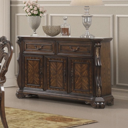 Furniture Of America Leovanni Traditional Dark Brown Sideboard Model FM31003DB-SV