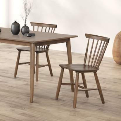 Furniture Of America Beale Mid-Century Modern Engineered Wood, Oak Veneer, Rubberwood Walnut Dining Table | FM3100WN-T