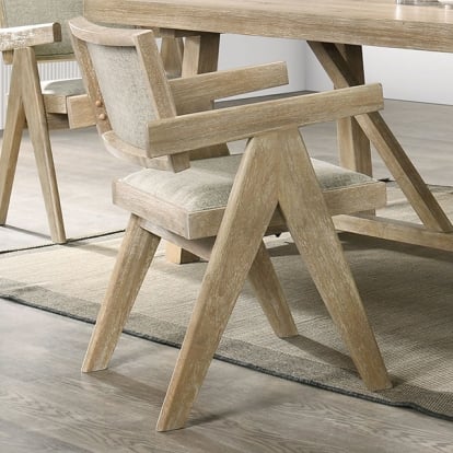Furniture Of America Guisborough Contemporary Oak Arm Chair Model FM3221AK-AC-2PK