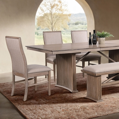 Furniture Of America Ellesmere Modern Contemporary Natural Ash Dining Table Model FM3230NT-T-TABLE