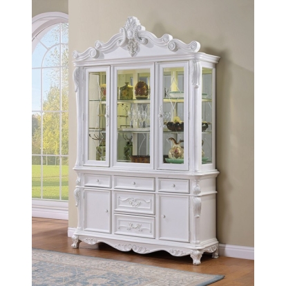 Furniture Of America Manzanita Traditional White Hutch & Buffet Model FM3261WH-HB-SET