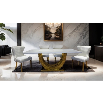 Furniture Of America Portanova Glam Gold Dining Table Model FM33003GD-T-TABLE