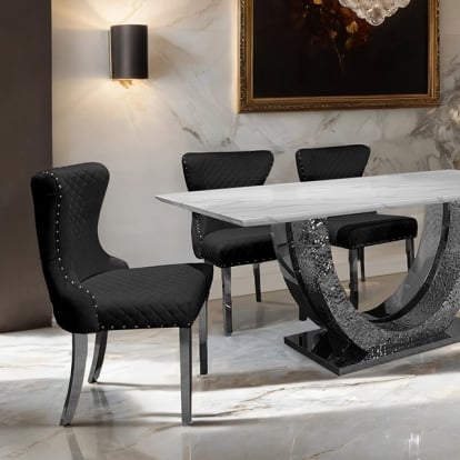 Furniture Of America Portanova Glam Chrome Dining Table Model FM33003SV-T-TABLE