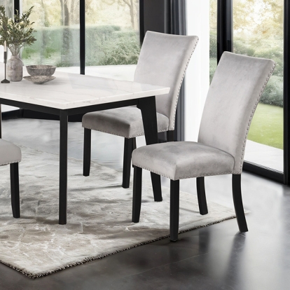 Furniture Of America Sabro Contemporary Black-White Rect Dining Table Model FM3330BK-T-TABLE