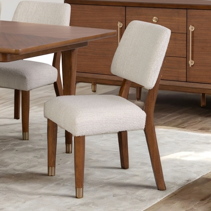 Furniture Of America Hepburne Mid-Century Modern Walnut Side Chair (2/Ctn) Model FM34000WN-SC-2PK