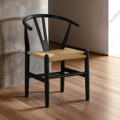 Furniture Of America Assentoft Mid-Century Modern Black Side Chair (2Pc/Ctn) Model FM34002BK-SC-2PK
