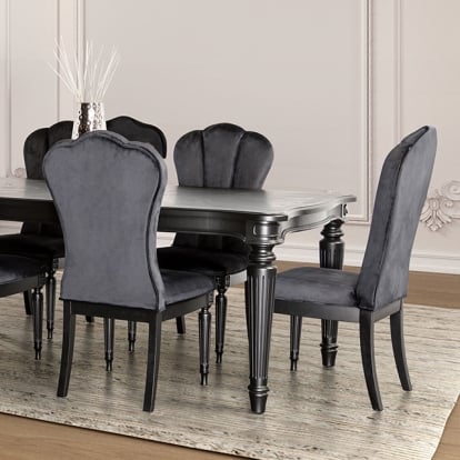 Furniture Of America Melodi Parc Glam Black Dining Table Model FM3416BK-T